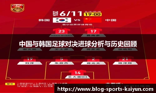 中国与韩国足球对决进球分析与历史回顾